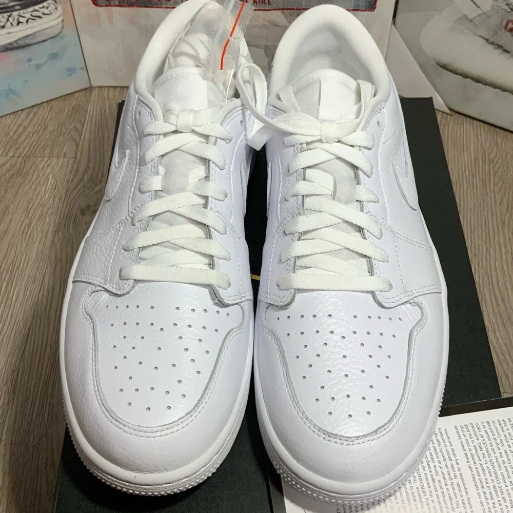 New Nike Air Jordan 1 Low Golf Triple White Size 11 Men’s DD9315-101